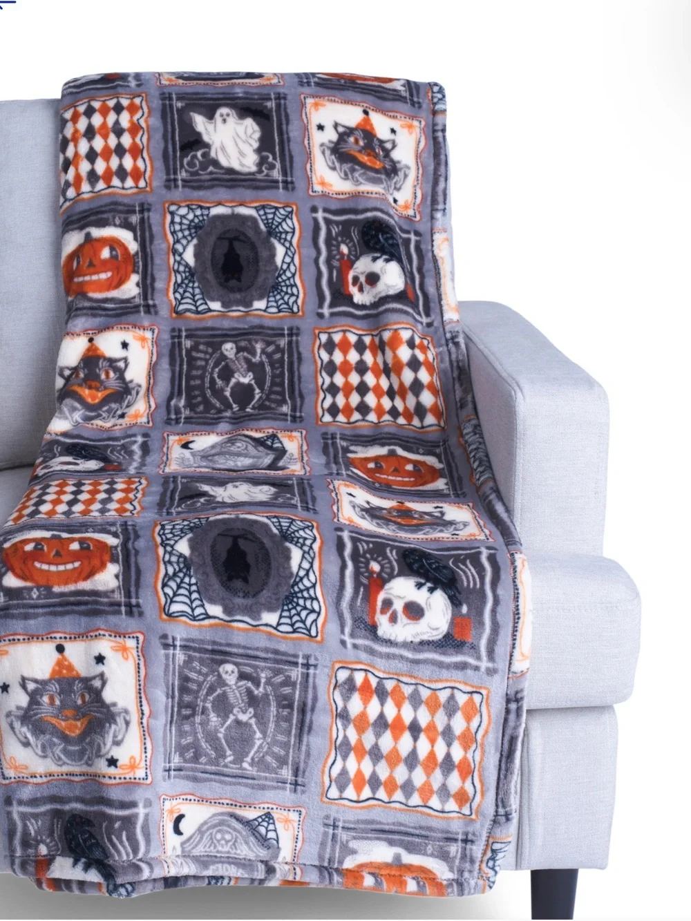 CR CURIOUS BY CYNTHIA ROWLEY Retro Frights Halloween Throw-60” x 70”